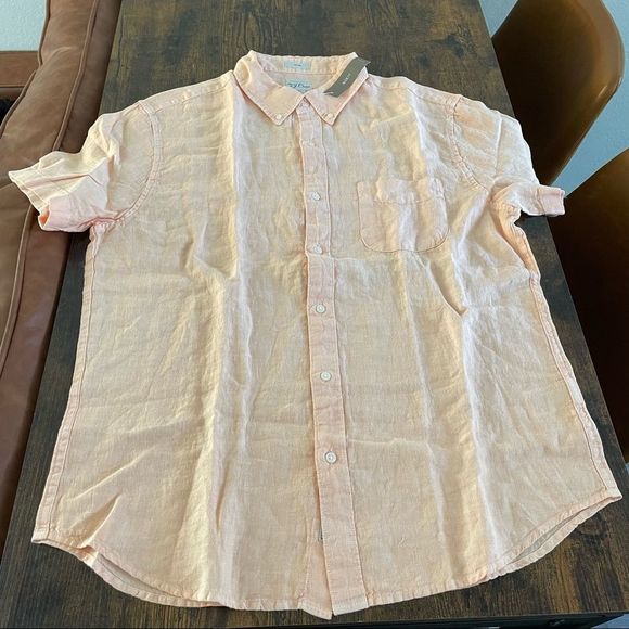 Sold!Jcrew McNutt garment-dyed Irish linen shirt - Picture 2 of 9